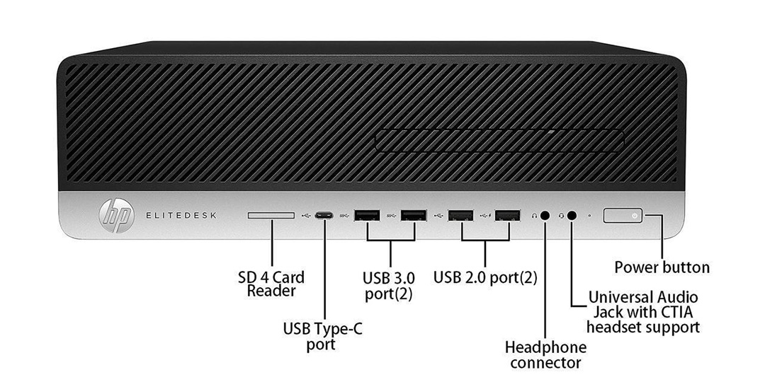 Refurbished: HP EliteDesk 800 G4 SFF Desktop - 8th Gen Intel Hexa