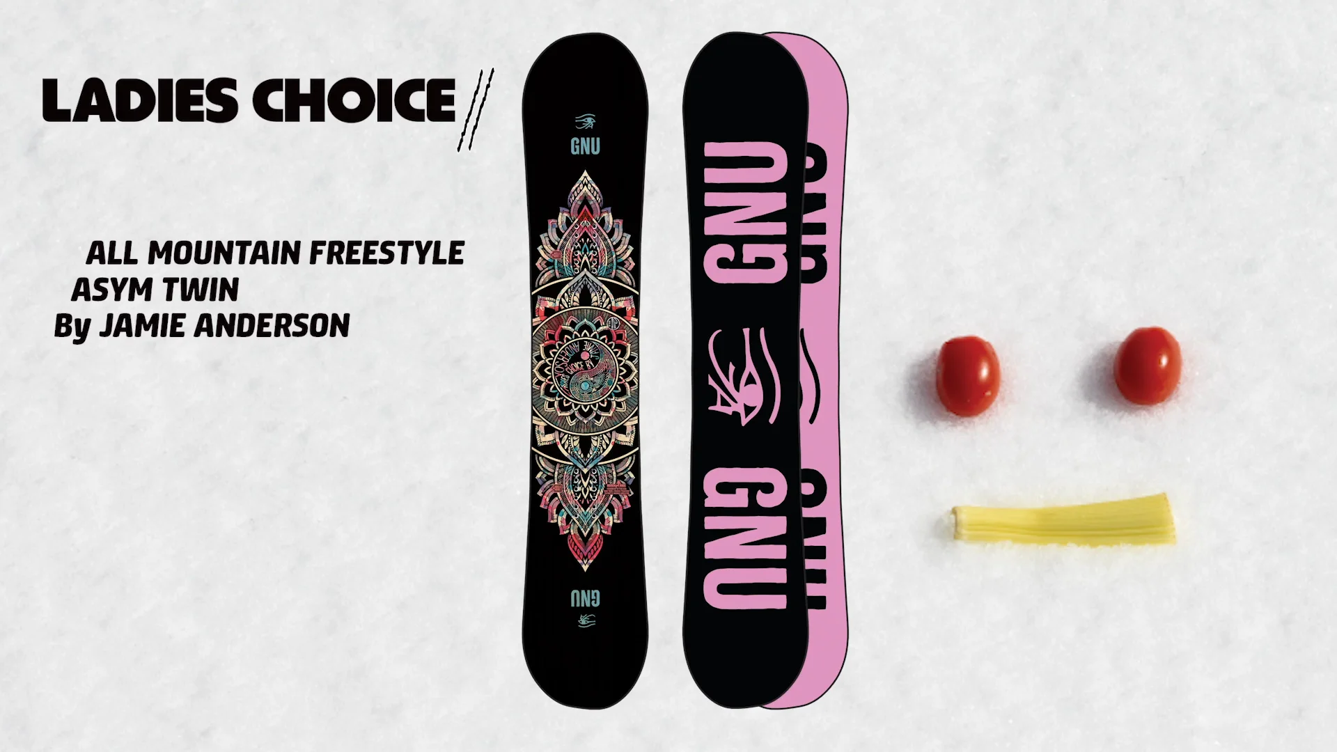 LADIES CHOICE / JAMIE ANDERSON PROMODEL- GNU SNOWBOARDS 20-21