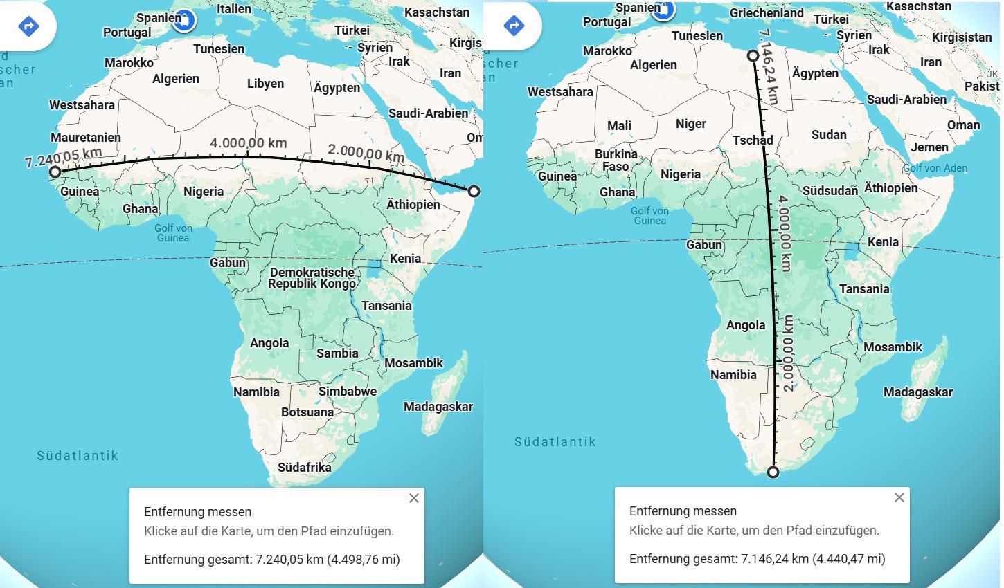 アフリカの長さと幅 : r/geography