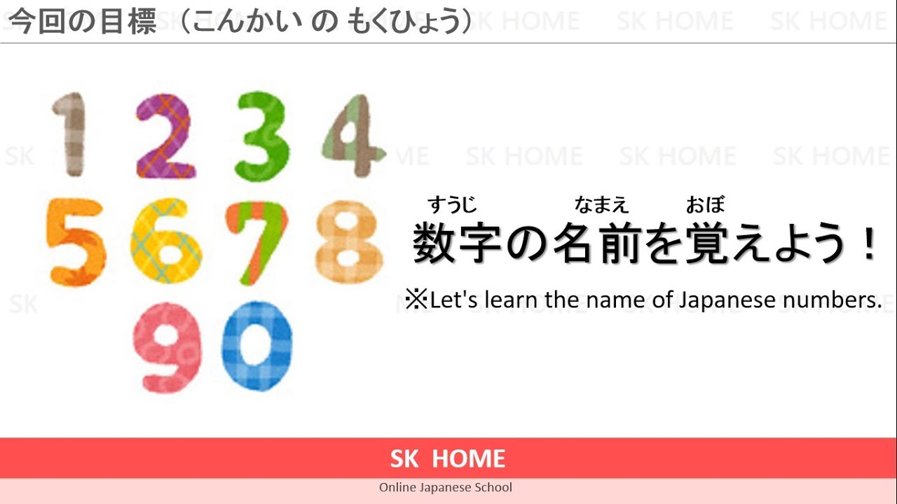 数字の発音~name of Japanese numbers】【Japanese lesson】【日本語