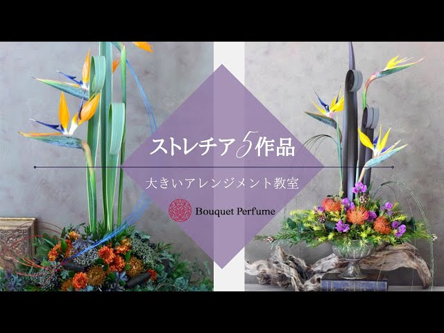 お正月 大きい花】ストレチアの大きいフラワーアレンジメント5作品