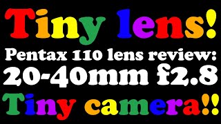 LENSLAB: Pentax 110 20-40mm f2.8 zoom unboxing and review - YouTube
