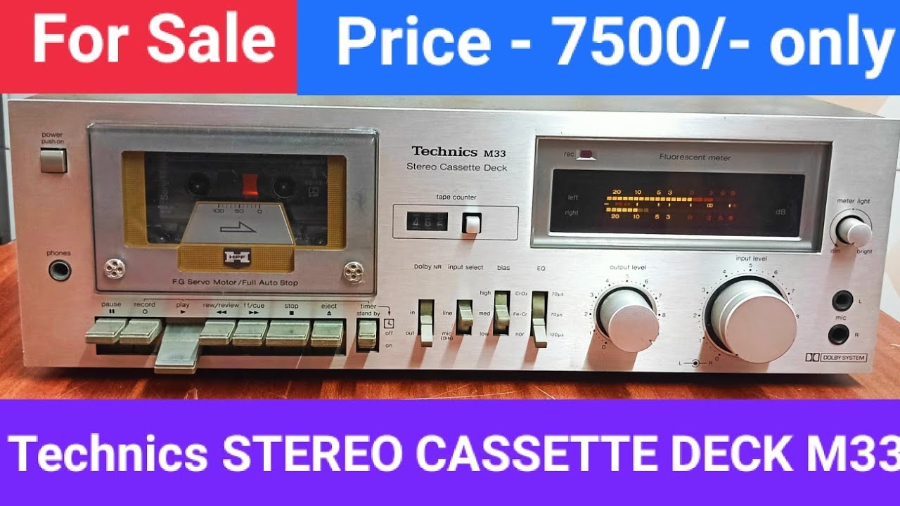 Technics STEREO CASSETTE DECK M33 Very Nice Performance and Sound
