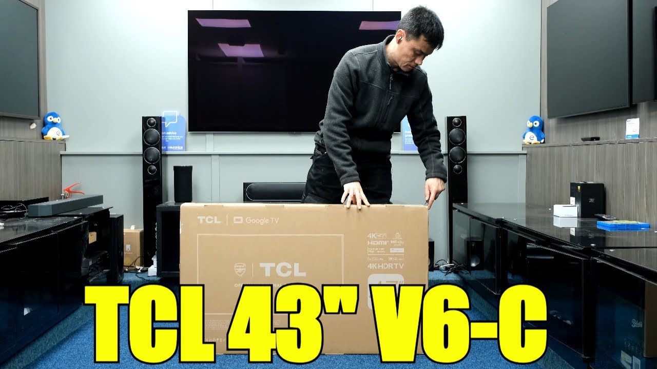 TCL 43V6C-UK 2025 Unboxing, Setup, Test and Review with 4K HDR