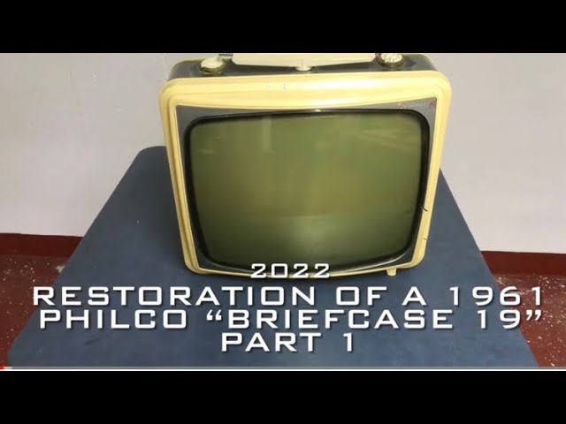 1961 Philco “Briefcase 19” TV Restore pt01. Dealing with a broken