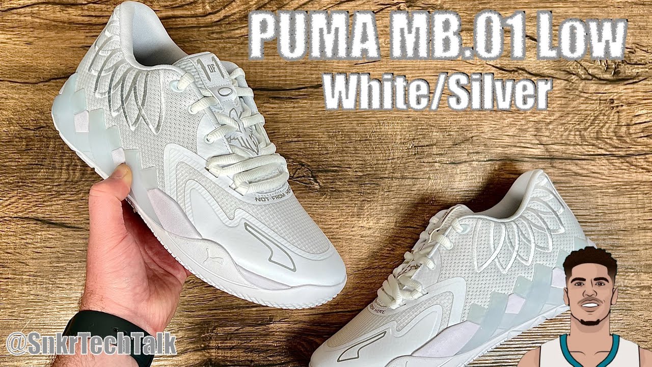 Puma MB.01 Low White/Silver - YouTube