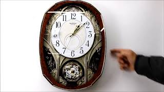 スモールワールド ノエルM 電波からくり掛け時計 4MN513RH23 リズム