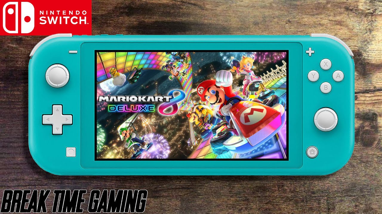 Mario Kart 8 Deluxe Nintendo Switch Lite Gameplay (Turquoise
