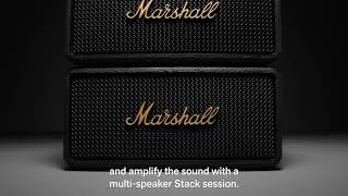 Marshall Middleton スピーカー ブラック＆ブラス(ブラック＆ブラス