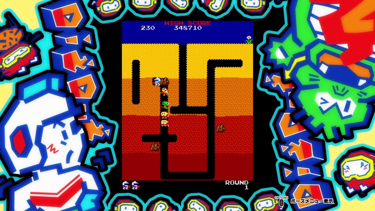 アーケードゲームシリーズ「ディグダグ」プレイ動画 - YouTube