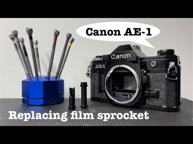 Canon AE-1 - Replacing broken film sprocket - YouTube