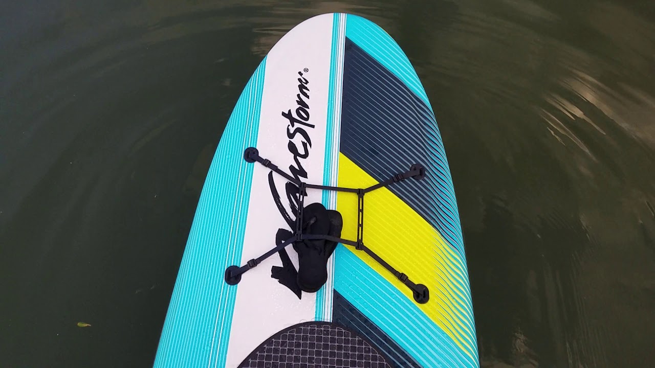 Review of Costco WaveStorm 9 Foot 6 Inch Paddle Board, On the