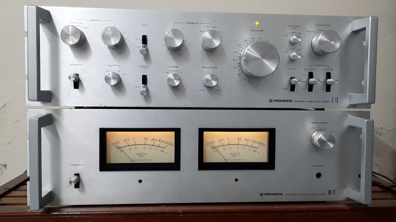 PIONEER M73+C73 POWER AMP - YouTube
