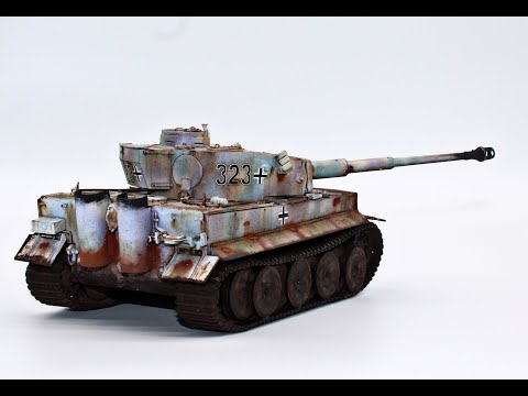 Practice Painting and Weathering Border's Early Tiger I - YouTube