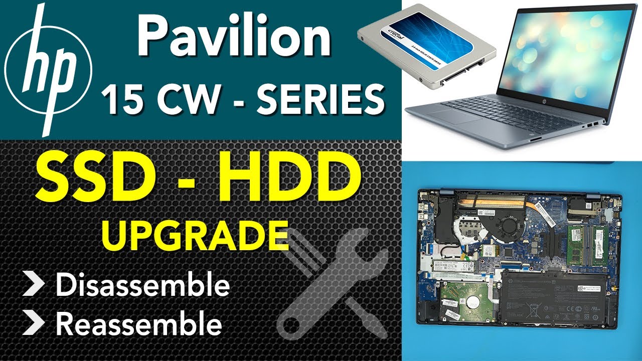 How to upgrade Hp Pavilion 15 CW Series SSD / HDD guide - YouTube