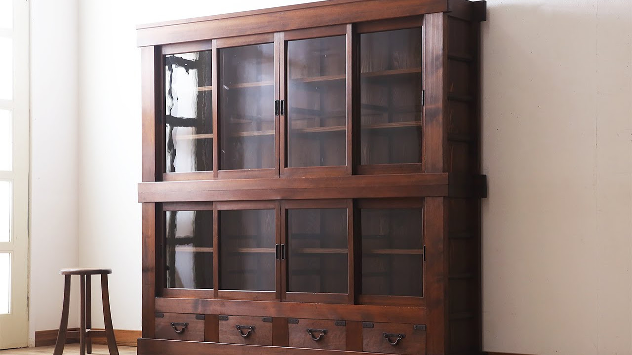 古き良き日本の家具 「水屋箪笥の収納棚」 【アンティーク家具ラフジュ