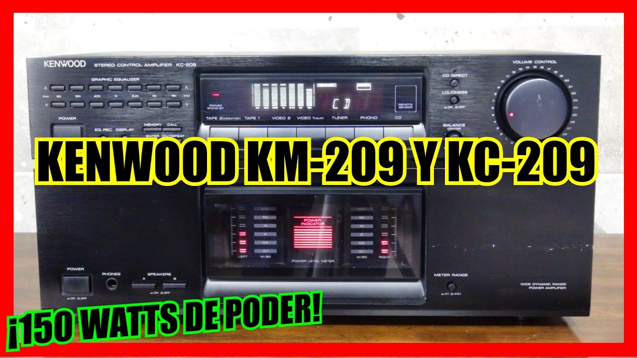 Kenwood KM-209 Home Stereo Power Amplifier - YouTube