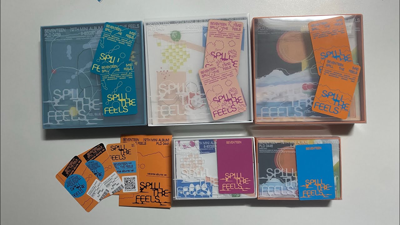 Seventeen Spill The Feels Unboxing (All 3 versions + Kit & Weverse