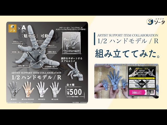 ARTIST SUPPORT ITEM COLLABORATION 1/2 ハンドモデル/R 組み立てます