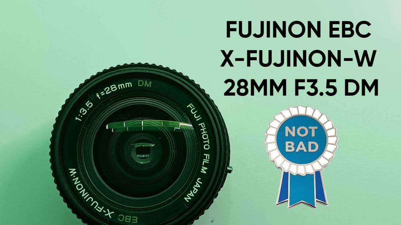 Vintage 35mm camera lens Fujinon EBC X-Fujinon-W 28mm F3.5 on full