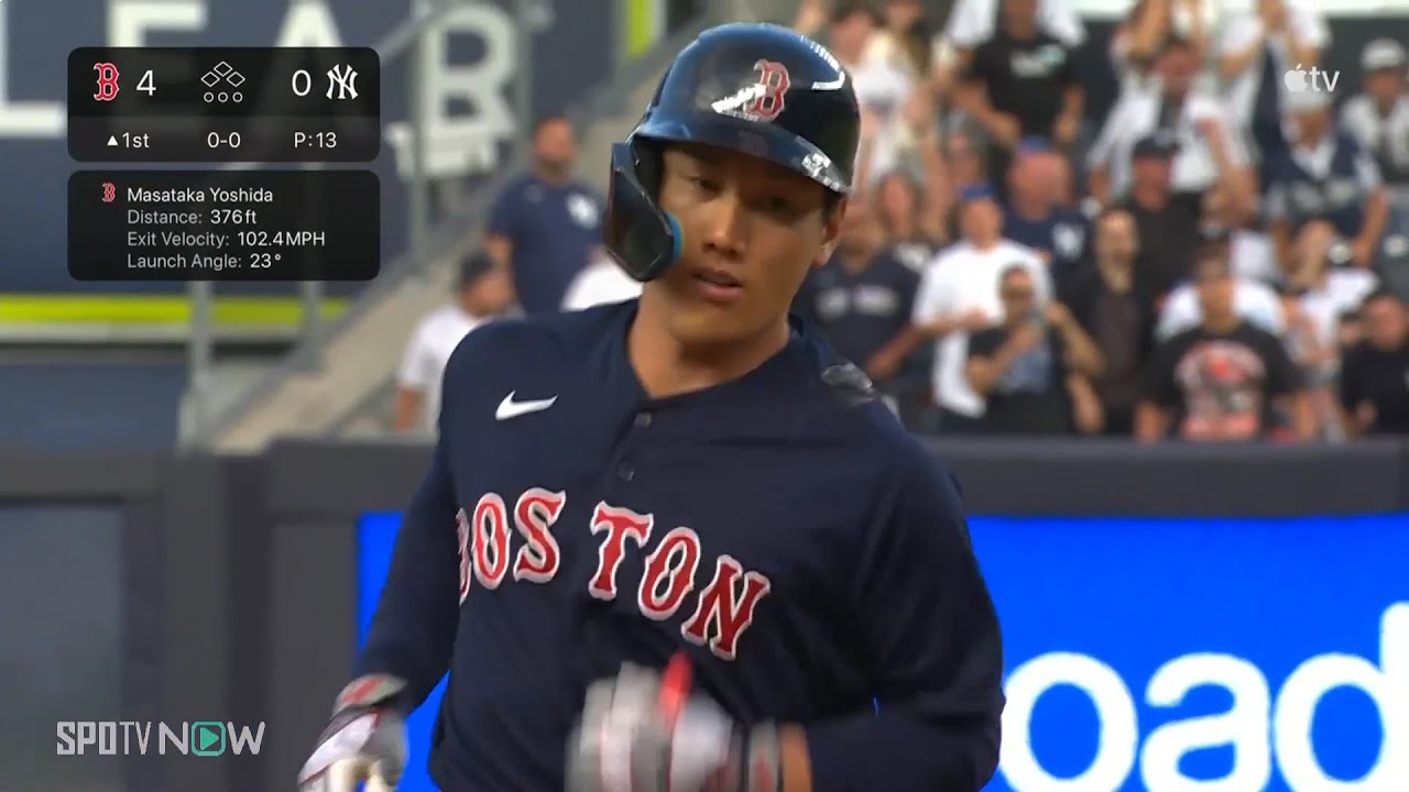 吉田正尚 第13号HR!】伝統のライバル対決ヤンキースから初アーチ! 8.19