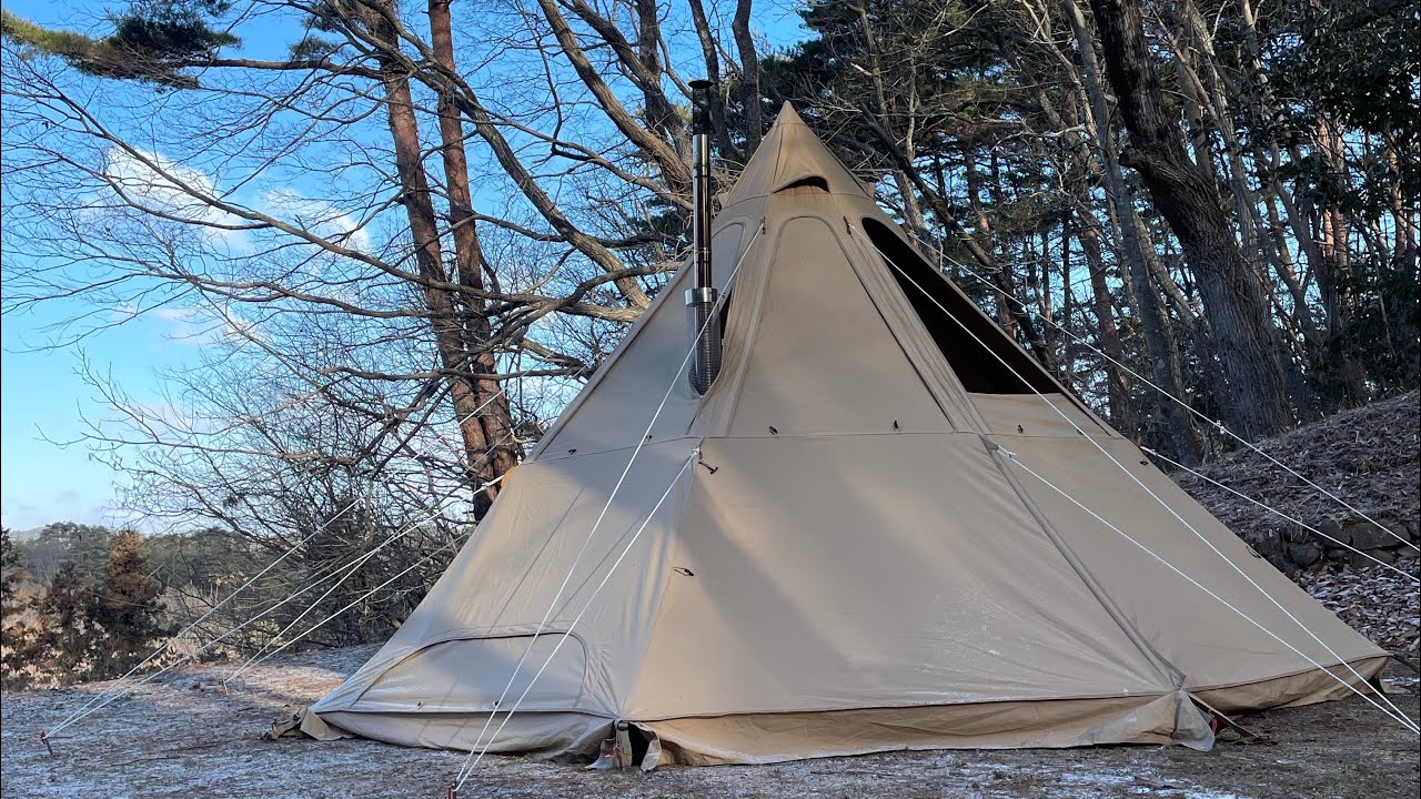 久々に重装備 レンコンテント2で薪ストーブ DOD RENKON TENT パート3