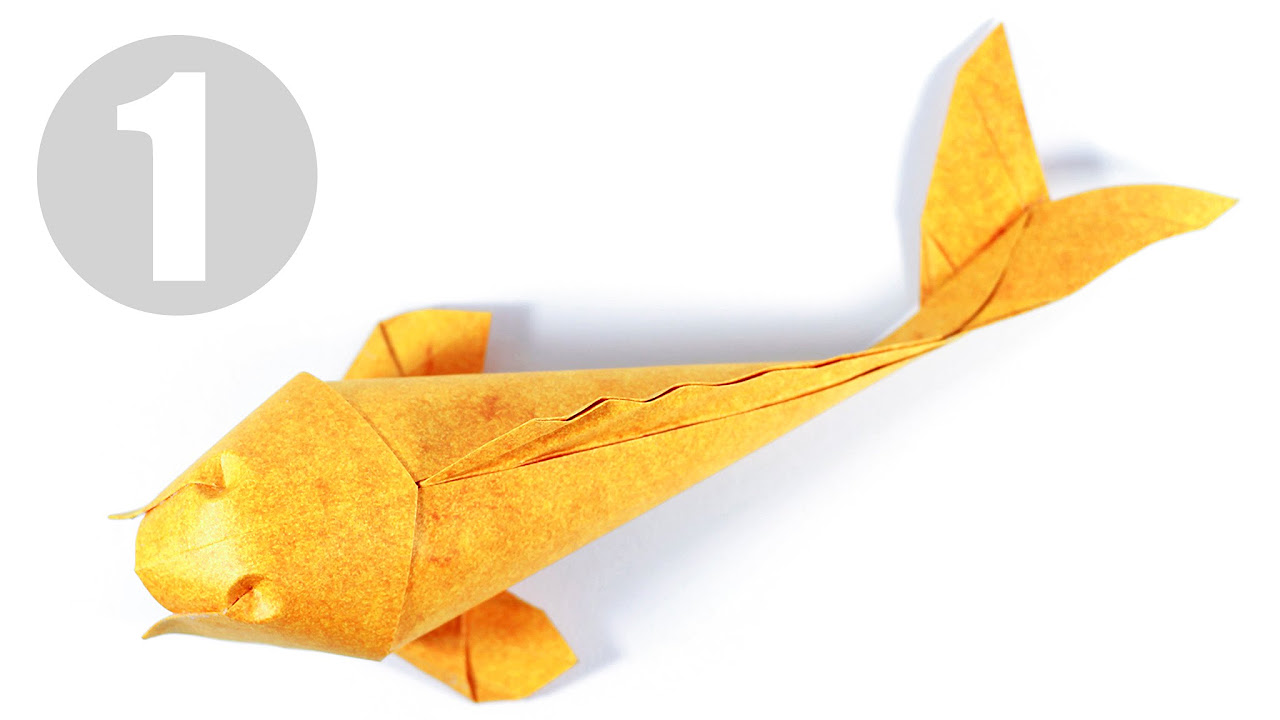 Part1/2 : How to fold Origami Koi Fish v.2 摺紙錦鯉教學第二版