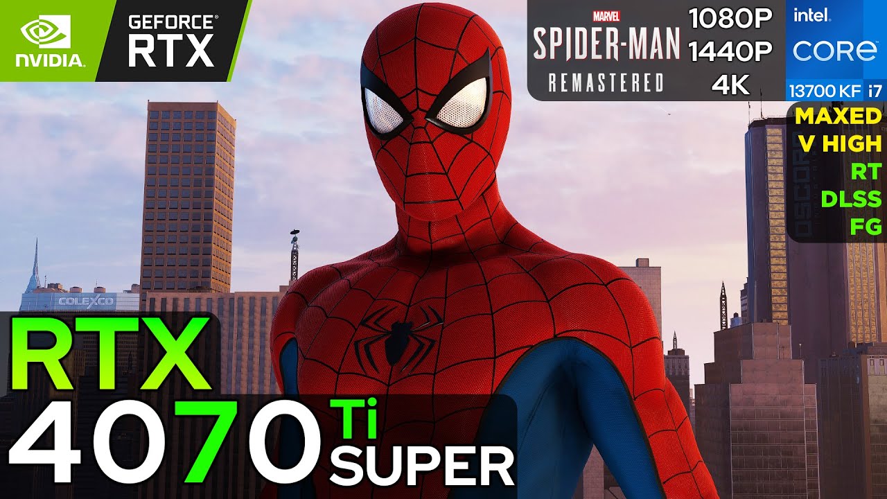 Spider-Man Remastered - RTX 4070 Ti SUPER (1080p/1440p/4K) - YouTube