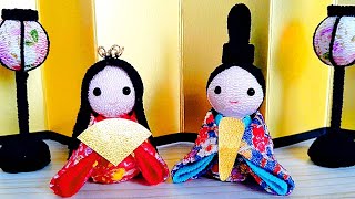 簡単】切って貼るだけ☆雛人形の作り方【縫わずにできる】 - YouTube