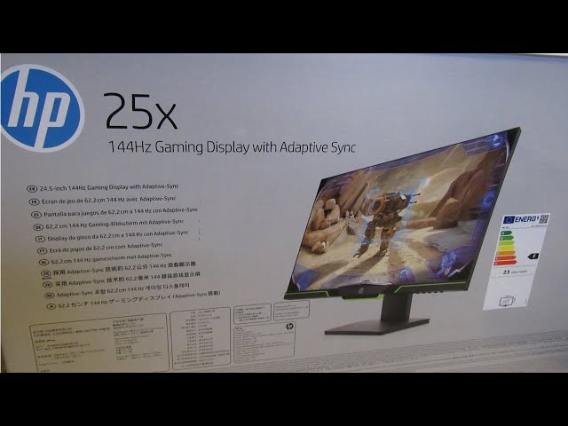 HP 25x 144Hz Full HD Gaming Monitor 1920 x 1080 Monitor - Unboxing