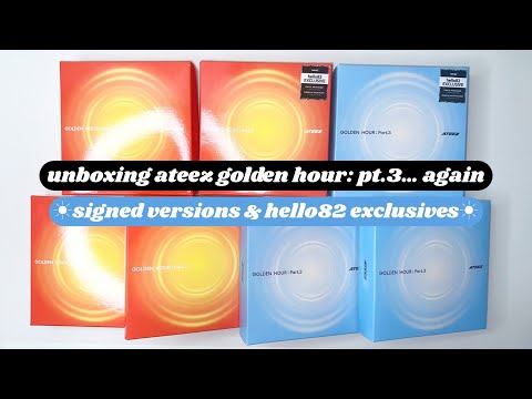 ☼ unboxing ateez golden hour: pt. 3… again ☀︎ signed versions