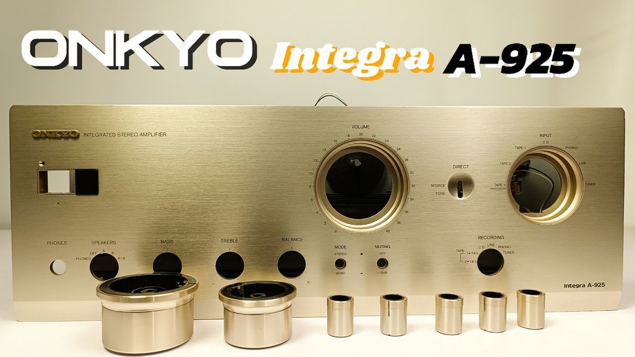 ONKYO Integra A-925 Faceplate Removal & Cleaning - YouTube