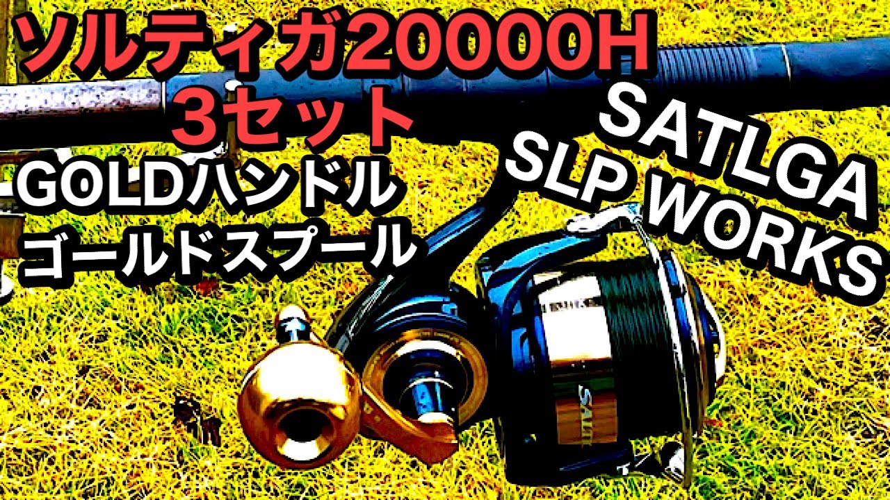 ソルティガ20000H 3セット鯉釣りSLP WORKS SATLGA20000h巨大魚狙い