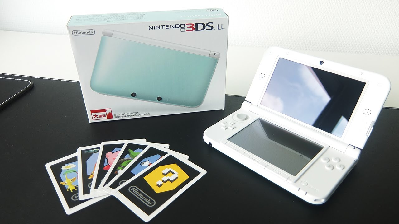 Nintendo 3DS LL (Mint x White) Unboxing - Japanese Version - YouTube