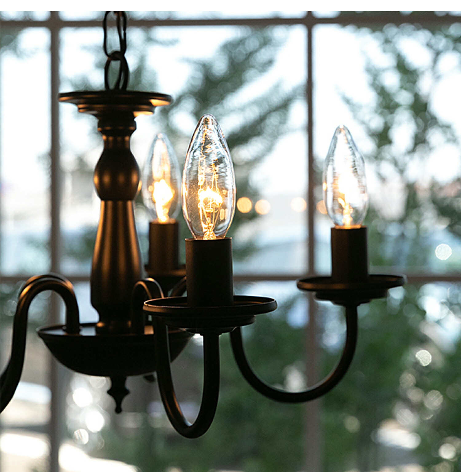 楽天市場】シャンデリア おしゃれ ブラック 5灯 LED対応 E12