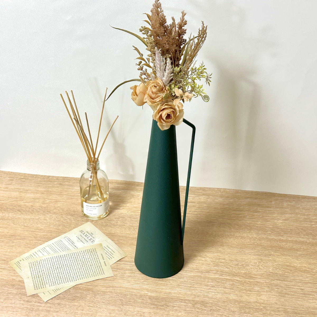 楽天市場】花瓶 Valente Alto Large Dark Green アイアン （ 鉄製