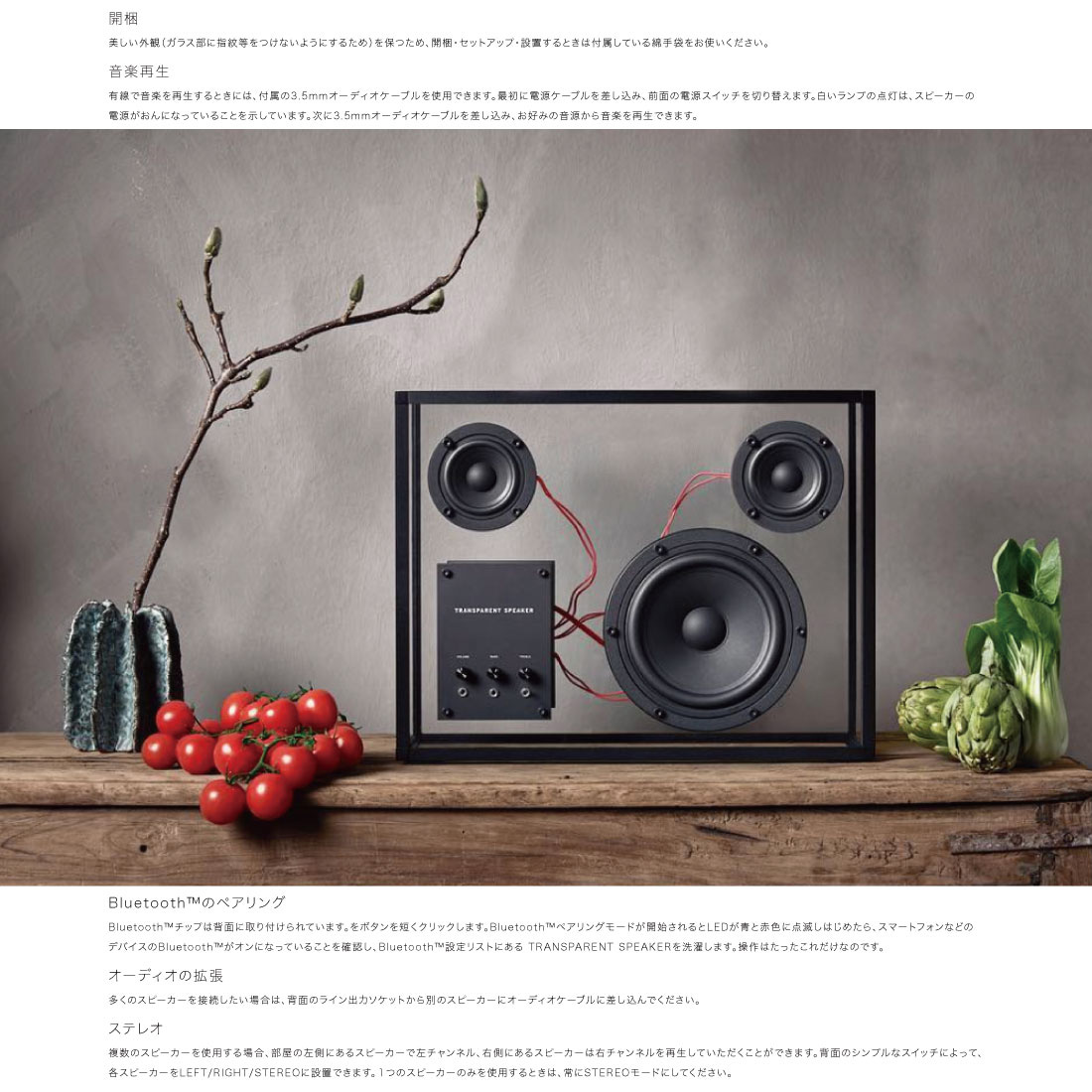 TRANSPARENT SPEAKER トランスペアレント スピーカー bluetooth