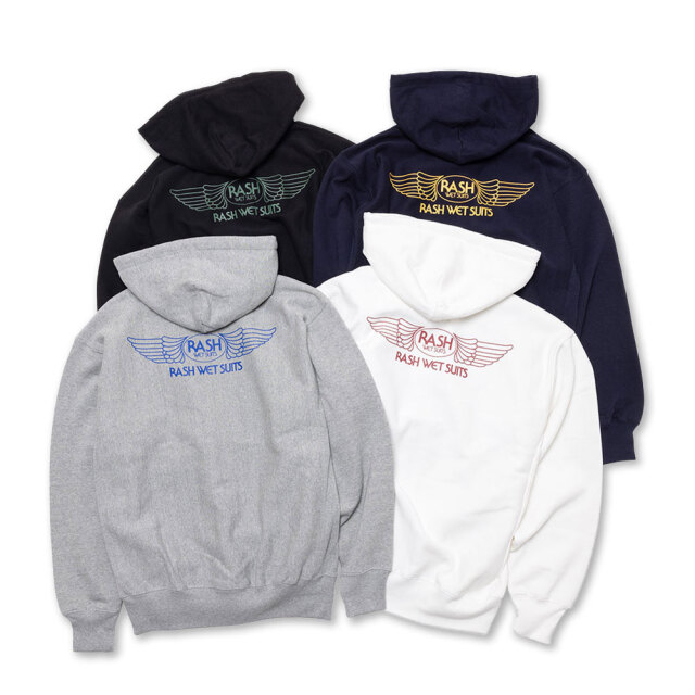 2023 RASH ラッシュ 羽バックフルジップパーカー ラッシュ トップス