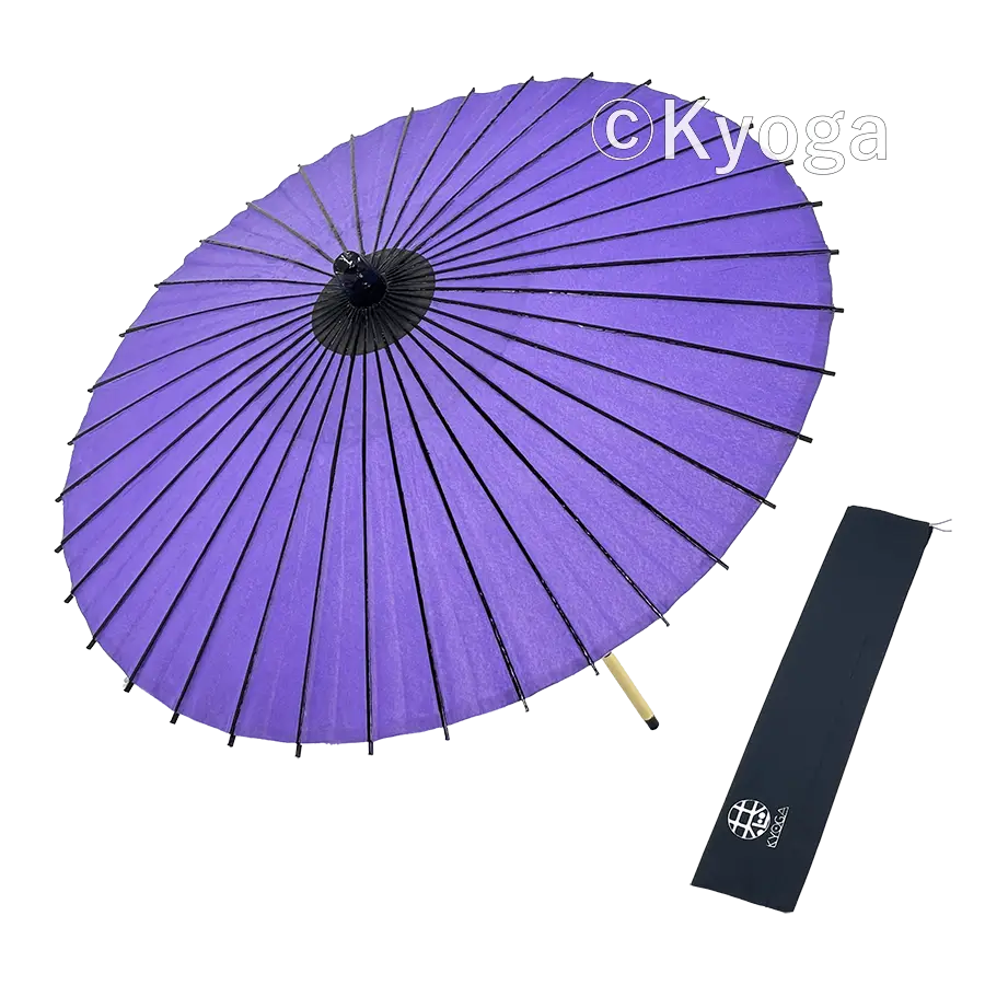 和傘・野点傘専門店 恭雅】 和傘 − 紙傘 1尺4寸 無地 紫
