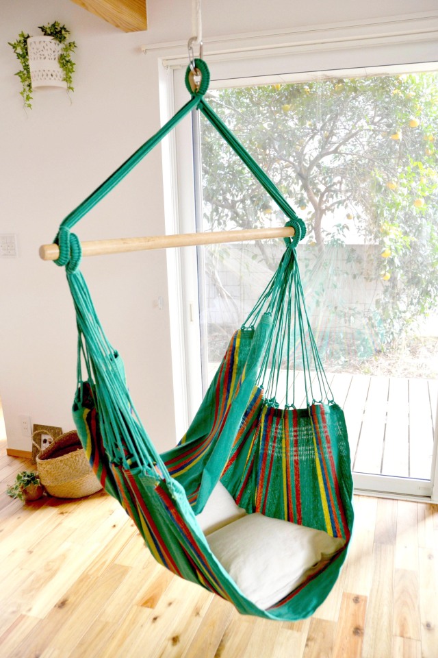 ブラジリアンチェアハンモック(布タイプ） スカイ