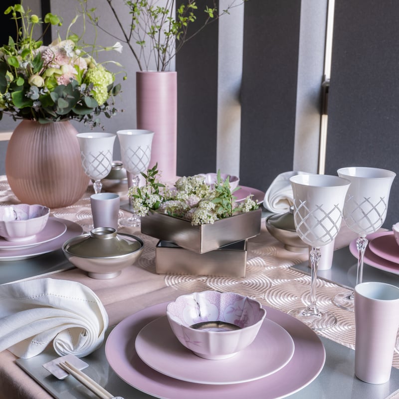 JAPAN CHERRY フラットプレート L ヤエ【ARITA PORCELAIN LAB（