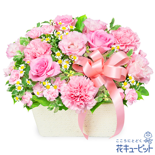 バラのピンクアレンジメント - フラワーアレンジメント｜｜花や花束の