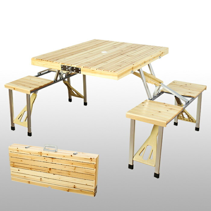 ピクニックテーブル 木製 おしゃれ アウトドア テーブル イス付き