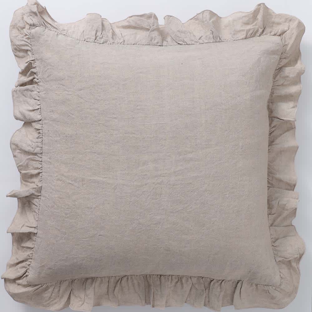 HUG Ō WäR/ハグオーワー home＆garden【リネンフリルクッションカバー