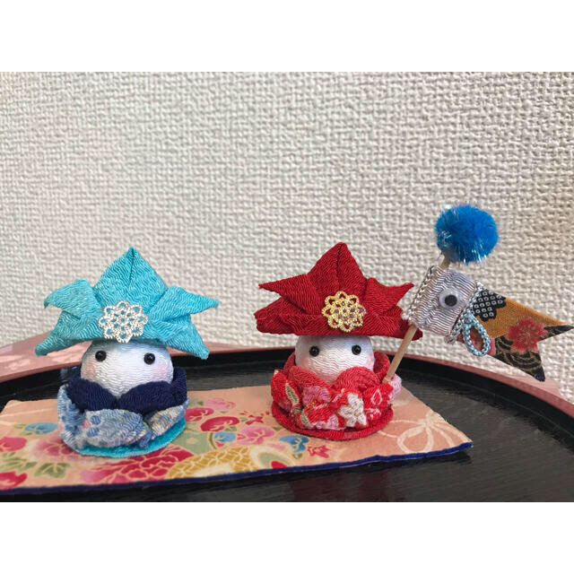 つまみ細工 ちりめん細工 五月人形 雛人形 の2way③の通販 by さち