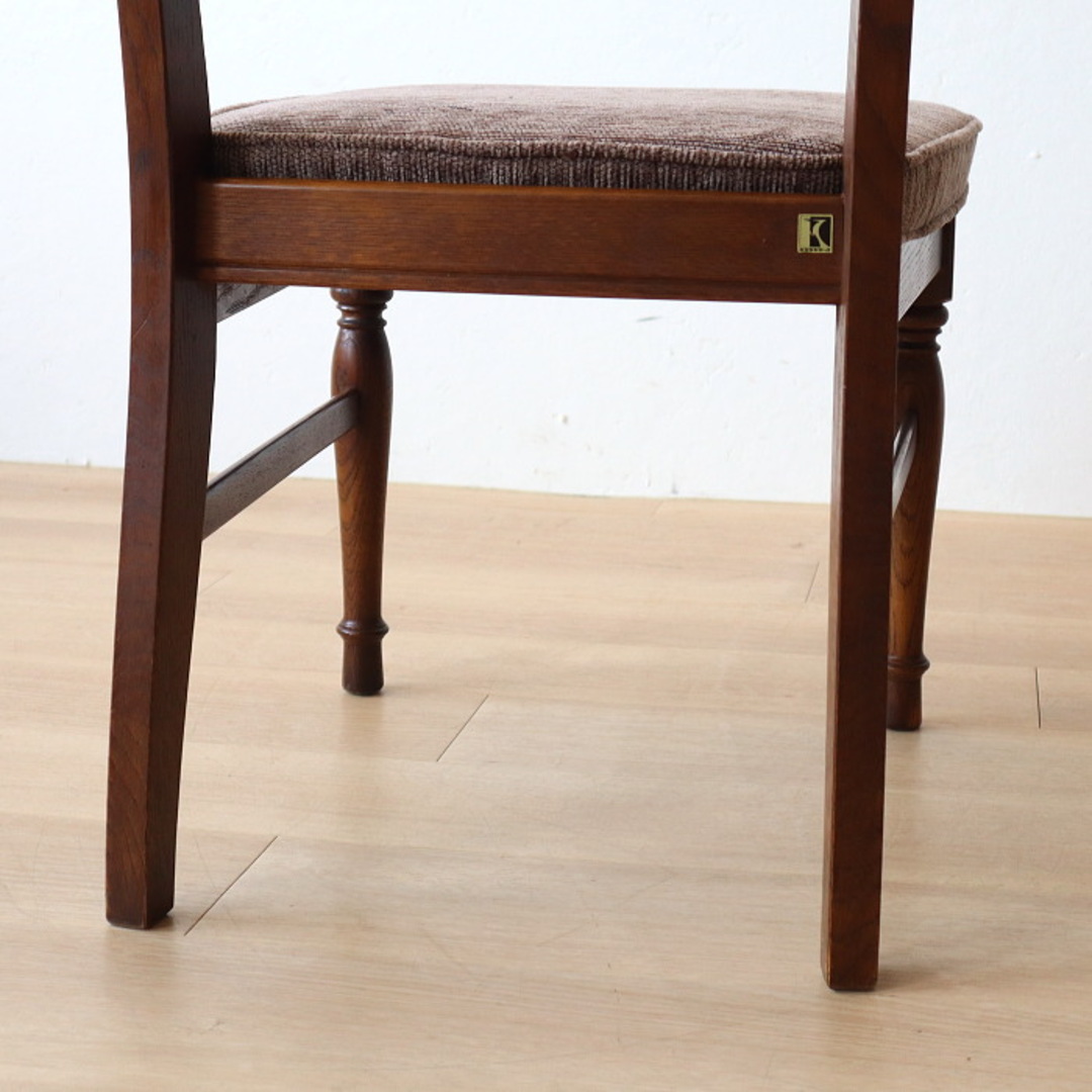 アンティーク 飛騨産業 穂高 ダイニングチェア ナラ キツツキ 無垢材①