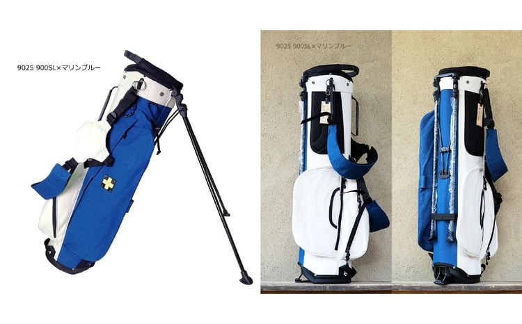 セメントグレー×オレンジ】木の庄帆布 公式 キャディバッグ スタンド