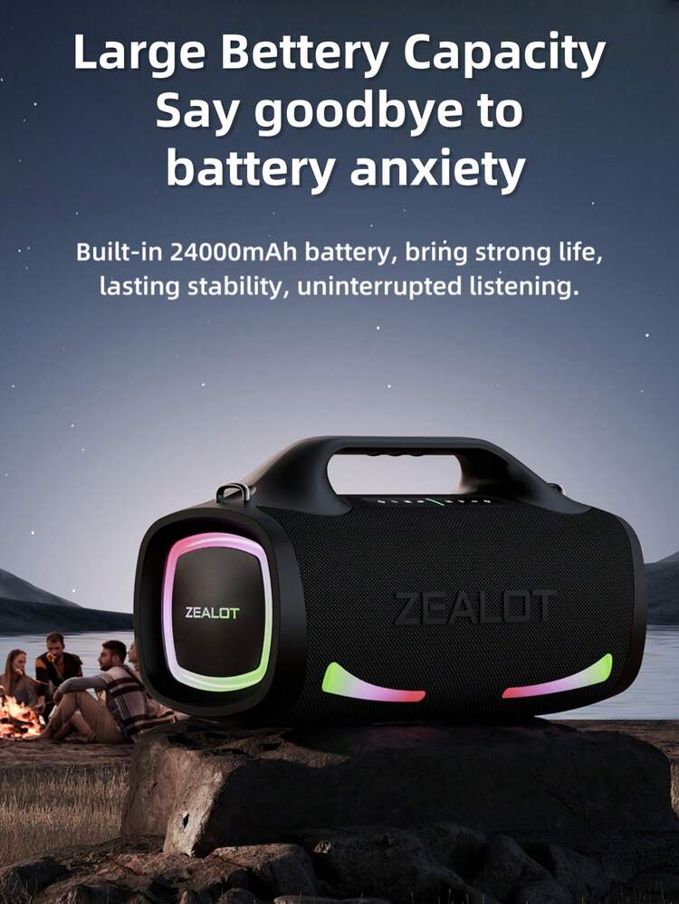 ZEALOT S79 100Wワイヤレススピーカー、アウトドア ポータブルサブ