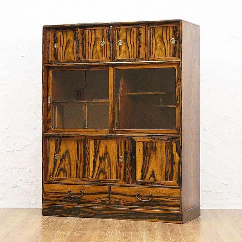 茶箪笥 日本製 黒柿 大正昭和レトロ 民芸