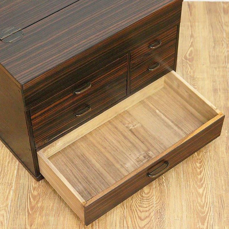 お針箱 お裁縫箱 大正昭和初期の木製アンティーク